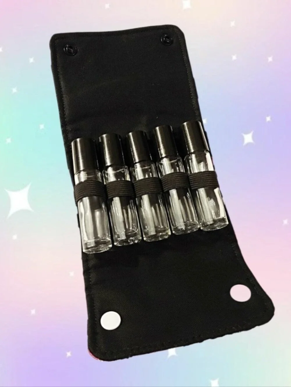 Essential Oil Roller Bottle Wallet - Rainbow Paw Prints